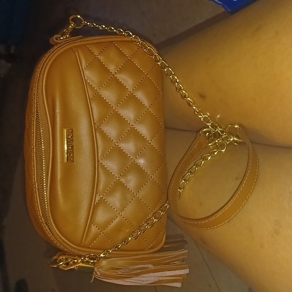 Joy & Iman Handbags - Joy & Iman Camel Quilted Crossbody Bag